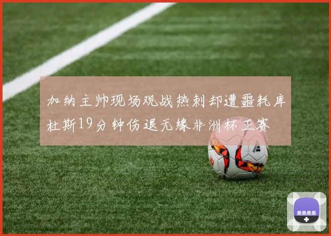 加纳主帅现场观战热刺却遭噩耗库杜斯19分钟伤退无缘非洲杯正赛
